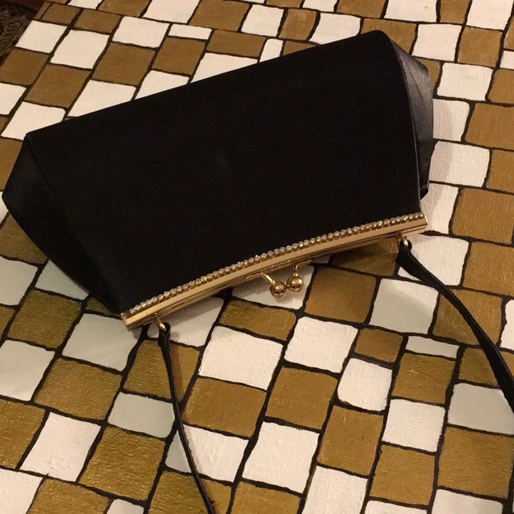 Sasha Black Evening Clutch Purse